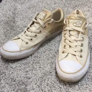 Gold and cream converse